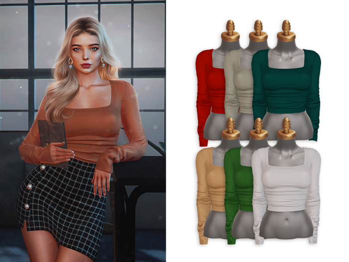 -Sorumin- Academia SET -Crop Tee Pack4-