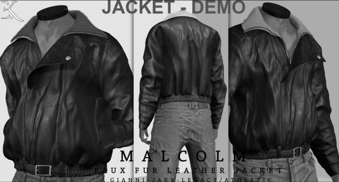 E.K - Malcolm - Faux Fur Leather Jacket - DEM0 {ADD - ME}