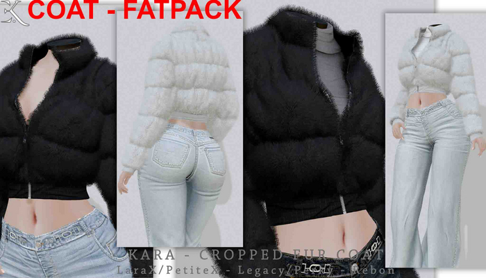 E.K - KARA - Cropped Fur Coat - FATPACK {ADD - ME}