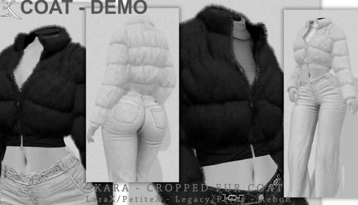 E.K - KARA - Cropped Fur Coat - DEMO {ADD - ME}
