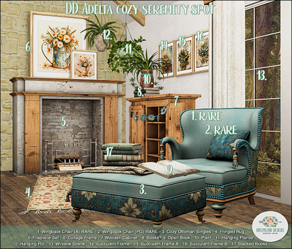 02.DD Adelta Wingback Chair-PG Boxed RARE
