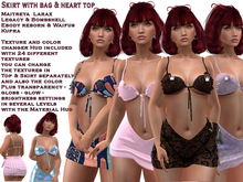 Skirt with bag & heart top (ADD)