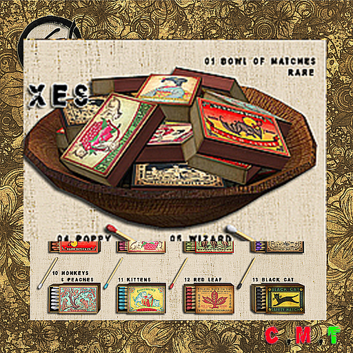 01 [Soul Mates] Vintage Matchbox Bowl RARE