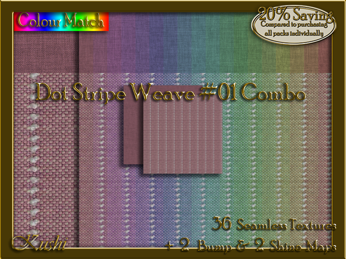 Dot Stripe Weave #01 COMBO Texture Bundle