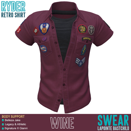 Shirt - Ryder Retro - WINE