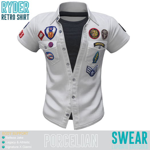 Shirt - Ryder Retro - PORCELAIN