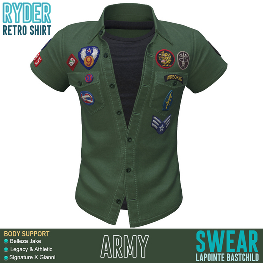 Shirt - Ryder Retro - ARMY