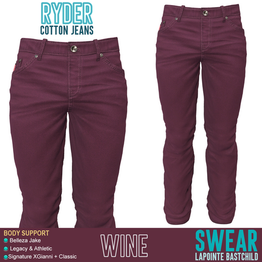 JEANS - RYDER COLOR - WINE