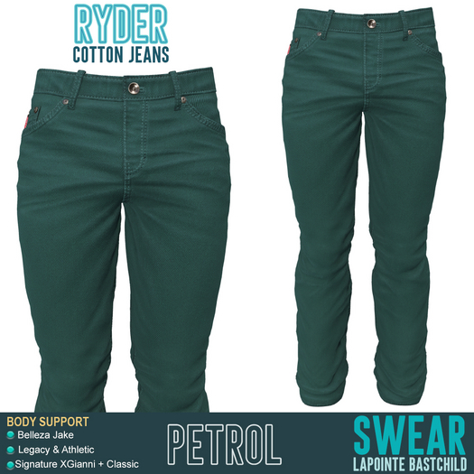 JEANS - RYDER COLOR - PETROL