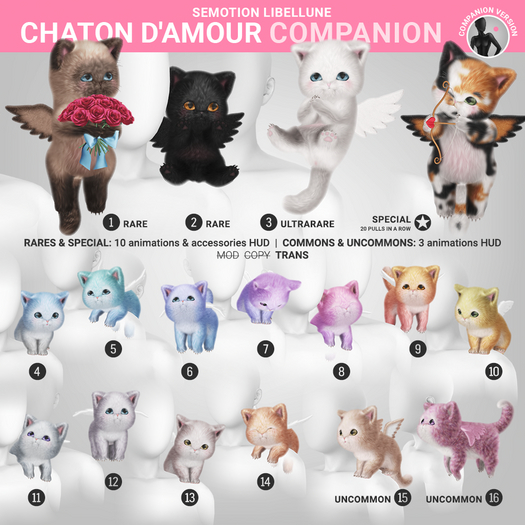 SEmotion Libellune Chaton DAmour Companion RARE 02