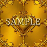 [ Ornate Heart Metal Seamless 01 ] A