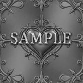 [ Ornate Heart Metal Seamless 01 ] B