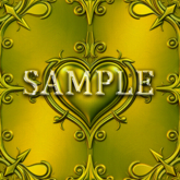 [ Ornate Heart Metal Seamless 01 ] C