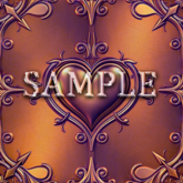 [ Ornate Heart Metal Seamless 01 ] E