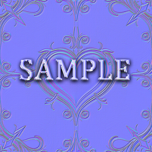 [ Ornate Heart Metal Seamless 01 ] Normal Map