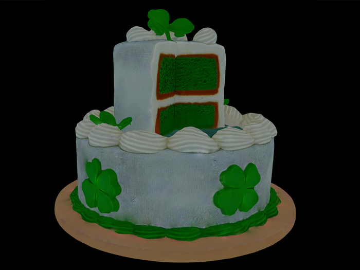 St patrick day green cake