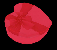 Heart candy gift box with bow