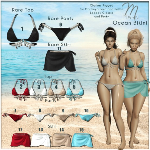 1.Meva Ocean Bikini Top black RARE