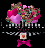 Balloons Happy Birthday with card 