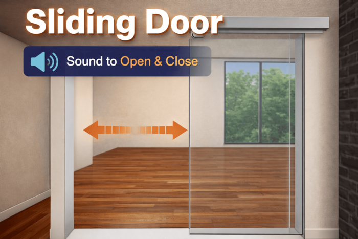 Puerta de Cristal Corredera - Sliding Glass Door 
