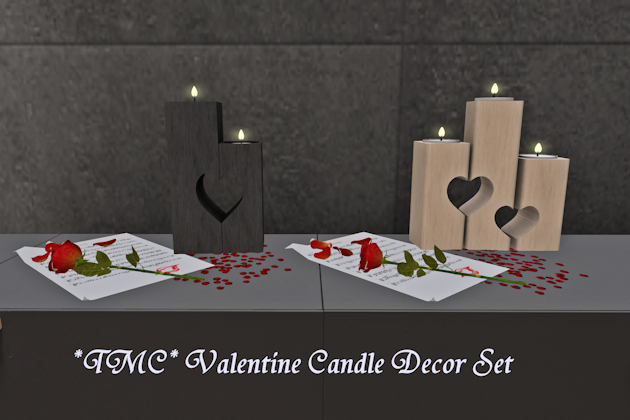 ~TMC~ Valentine Candle Decor Set