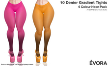 EVORA - 10 Denier Gradient Tights (Neon)
