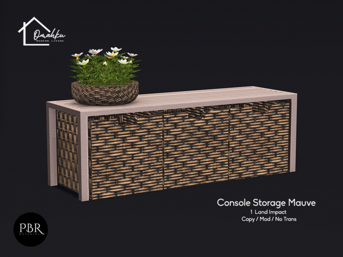 OMAHKU - Console Storage Mauve  