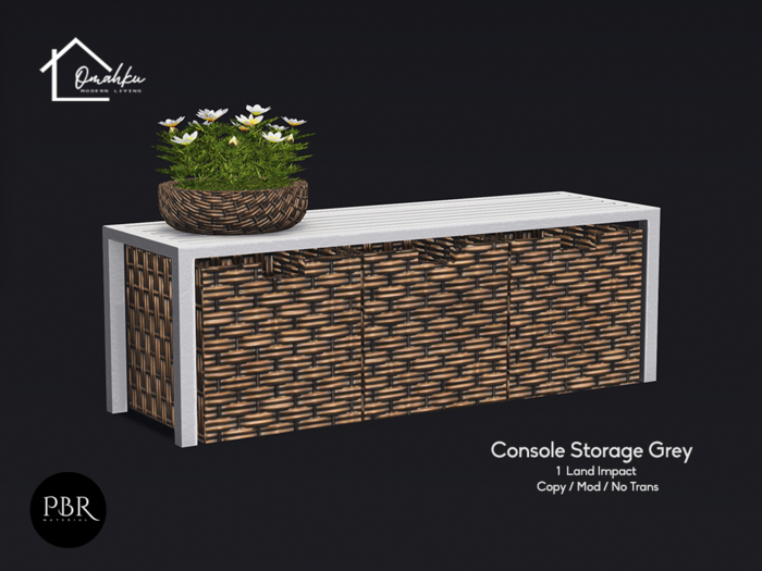 OMAHKU - Console Storage Grey  