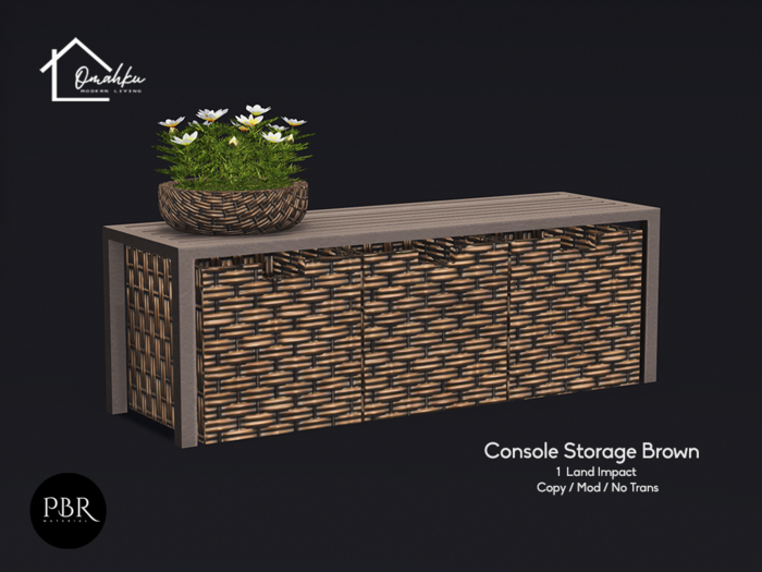 OMAHKU - Console Storage Brown  