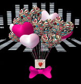 Balloons LOVE  with card  