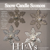 Ella's - Snow Candle Sconces