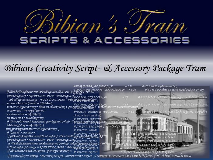 Bibians Creativity Script- & Accessory Package Tram