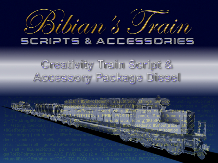 Bibians Creativity Train Script & Accessory Package Diesel