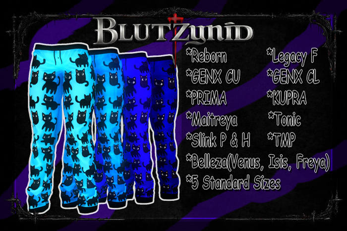 Sky/Blue Halloween Cat F Pjs