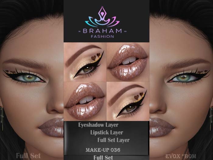 Second Life Marketplace - '' Braham Fasihon New''Make Up EvoX ''Bom'' 036