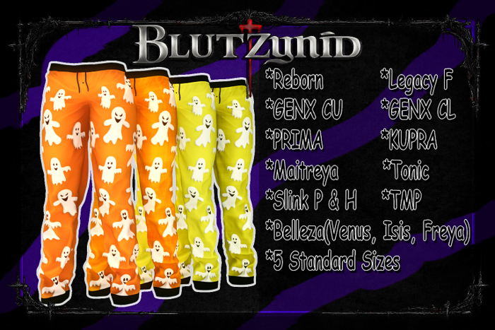 Orange/Yellow Halloween Ghost F Pjs