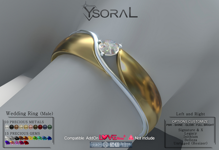 ~~ Ysoral ~~ .:Wedding Ring Logan :.(Male Rigged & Unrigged) 
