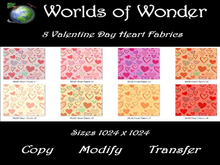 WoW 8 Valentine Heart Fabric Textures