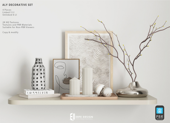 Aly decorative set 4 Pieces 5 Linked LI [Erfe Design]*