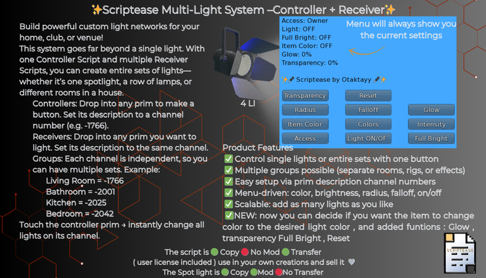 Multi Light System Controller + Receiver 