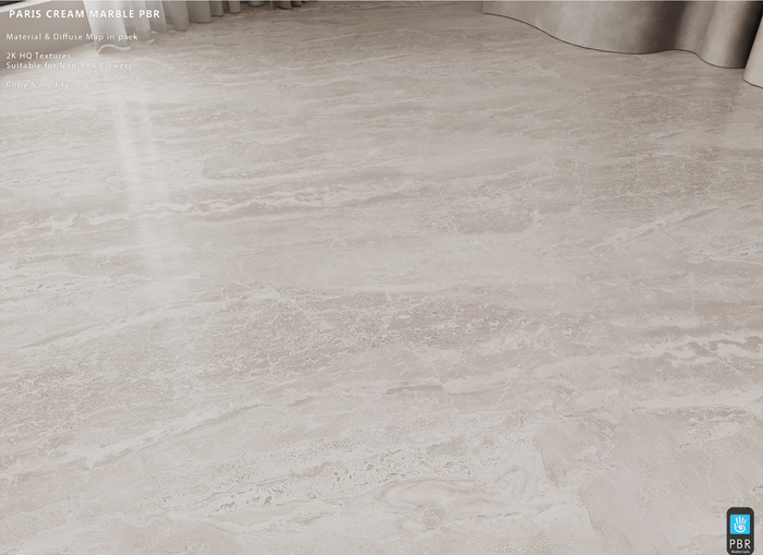 Cream Paris Marble Material [Erfe Design] PACK