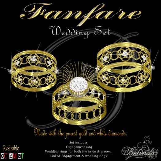 Fanfare - Wedding Rings Box - (Gift Box)