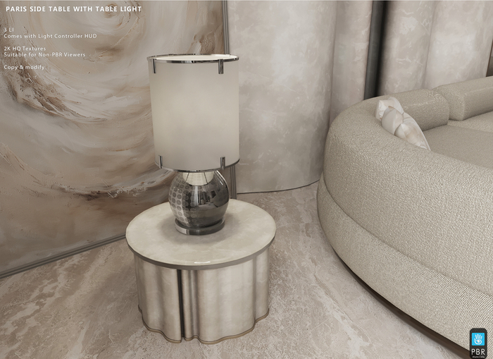 Paris Side table 3 LI With light HUD [Erfe Design]*