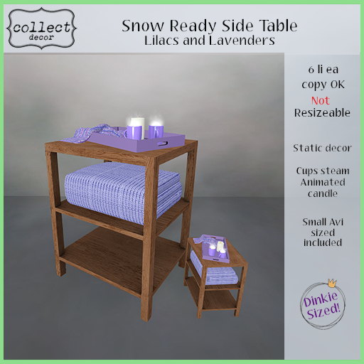 Snow Ready Side Table - Lilac - { collect }