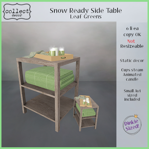 Snow Ready Side Table - Leaf - { collect }