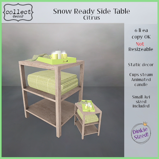 Snow Ready Side Table - Citrus - { collect }