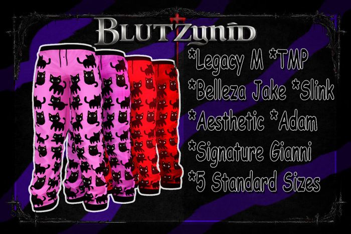 Pink/Red Halloween Cat M Pjs