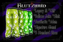 Lime/Green Halloween Ghost M Pjs