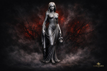 Gothic Rose Maiden Statue – Dark Elegant Fantasy Decor – Gothic Elegance