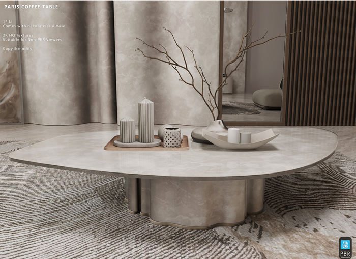 Paris Coffee table with decors 14 LI [Erfe Design]*